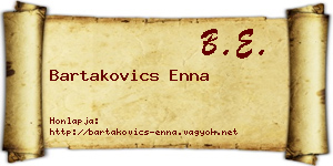 Bartakovics Enna névjegykártya